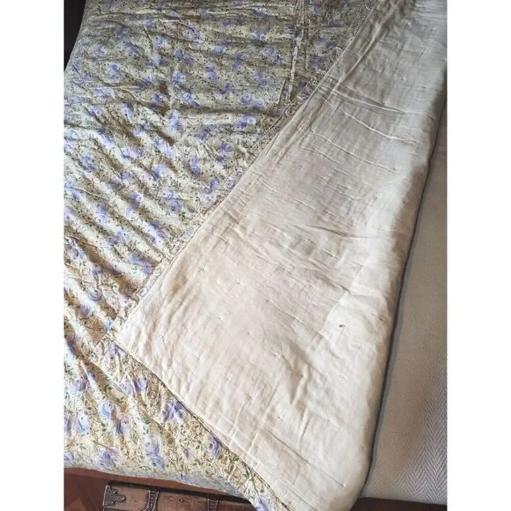 Vintage/antique Quilt Handmade Solid Pattern‎ Queen Size Hand Sewn  Hand Tied